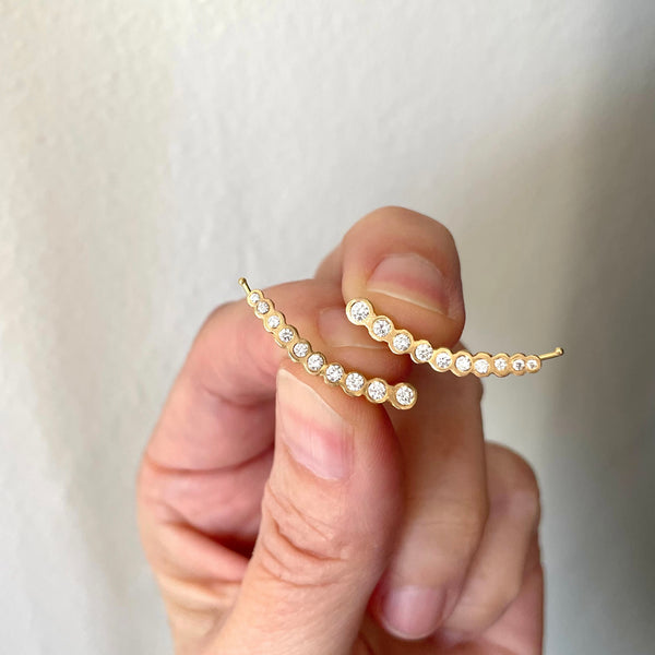 Jules ten diamond ear climbers