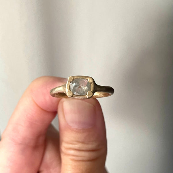 light silvery gray diamond ring