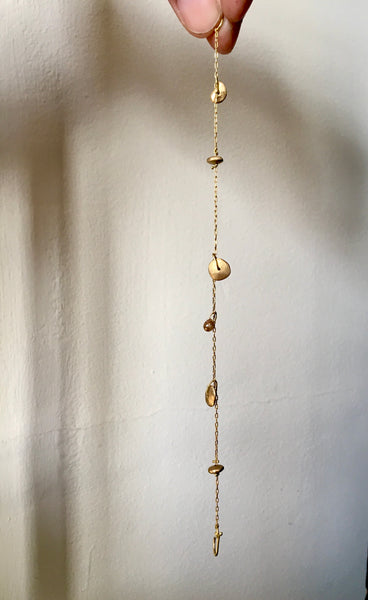 river bracelet with natural diamond briolette