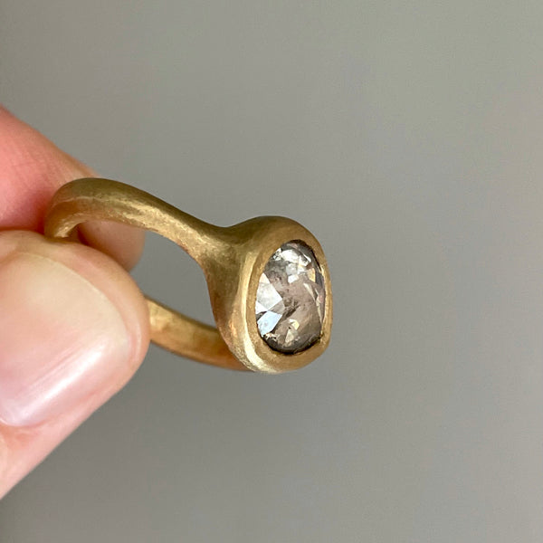 teardrop salt and pepper diamond ring