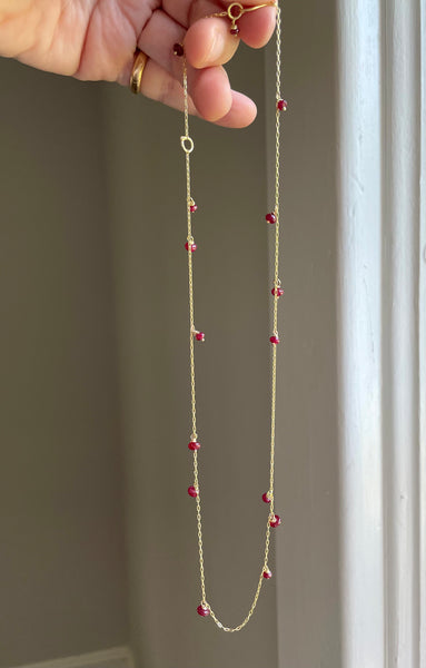 ruby sprinkle necklace
