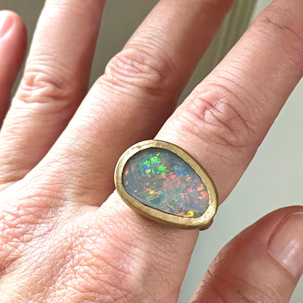 grand organic opal ring