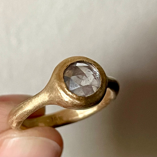 pale icy blue sapphire ring