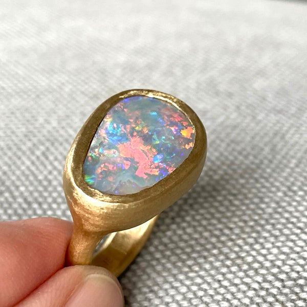 grand organic opal ring