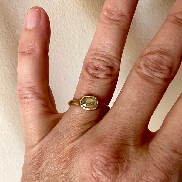 sweet pale yellow diamond ring