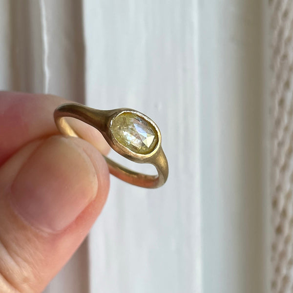 sweet pale yellow diamond ring