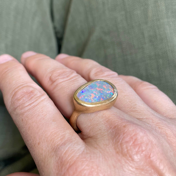 grand organic opal ring