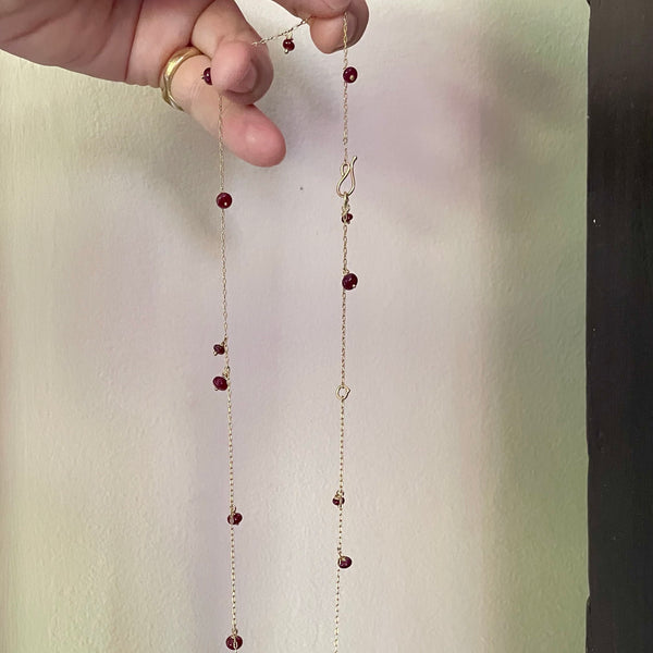 ruby sprinkle necklace