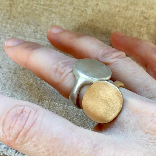 mirror signet ring