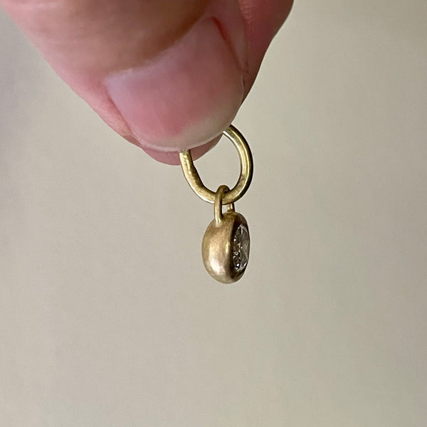 Eliza heavy bezel diamond pendant (NFS)