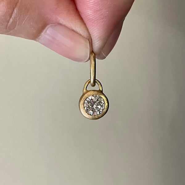 Eliza heavy bezel diamond pendant (NFS)