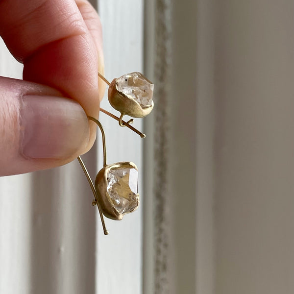 Herkimer diamond drop earrings