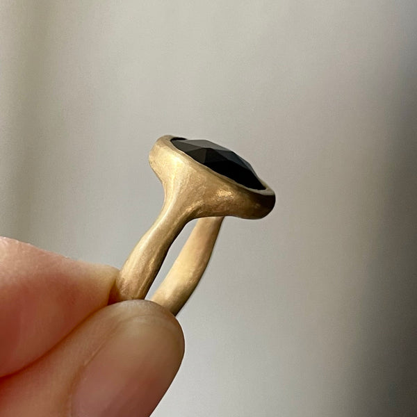 velvety deep blue tourmaline ring (NFS)