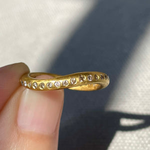 thin diamond-studded wavy band