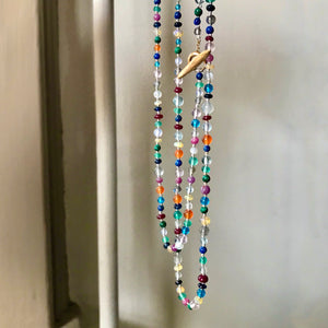gemstone confetti strand with boomerang toggle clasp