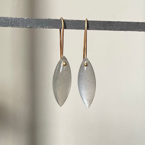 gray moonstone seed earrings