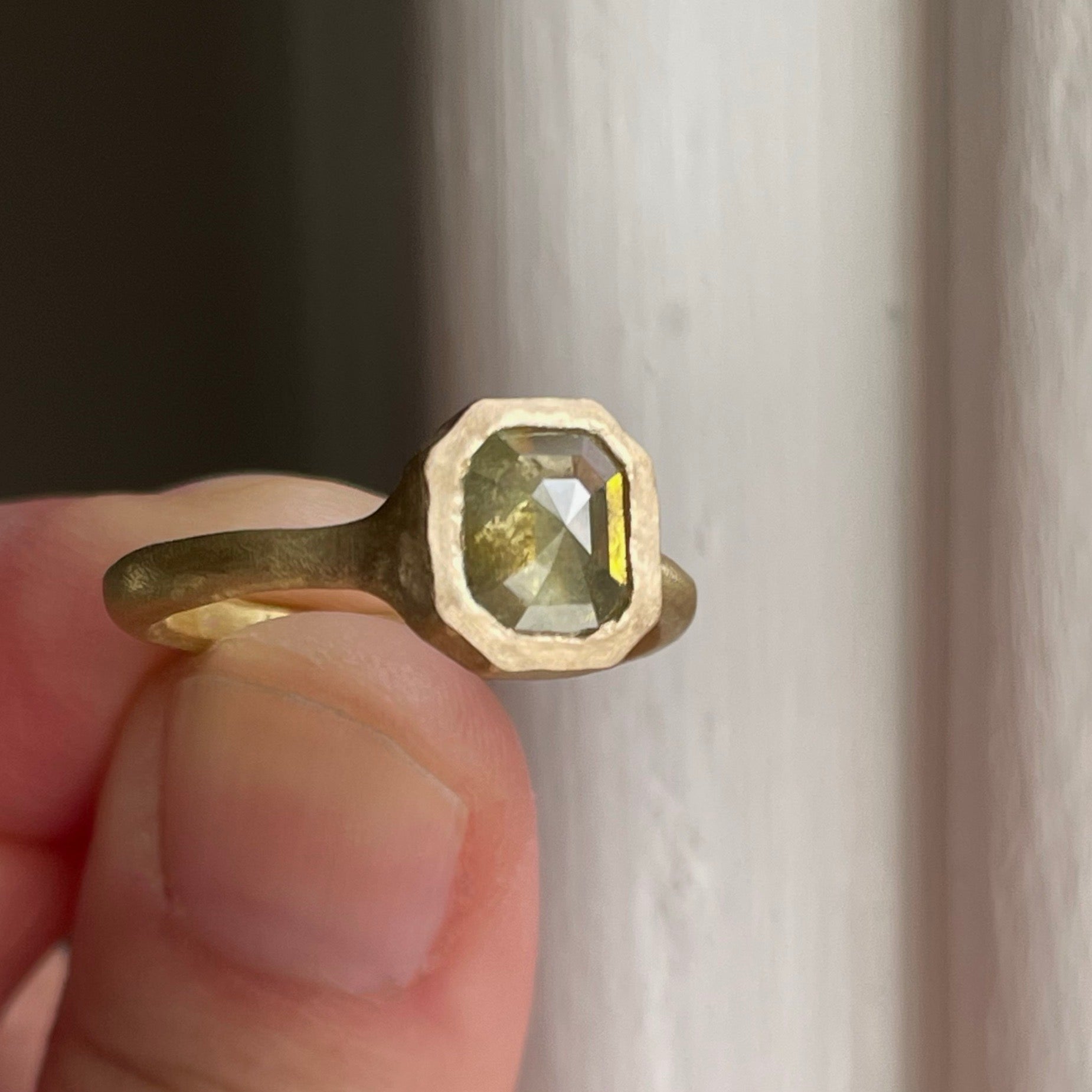 verdant green diamond ring